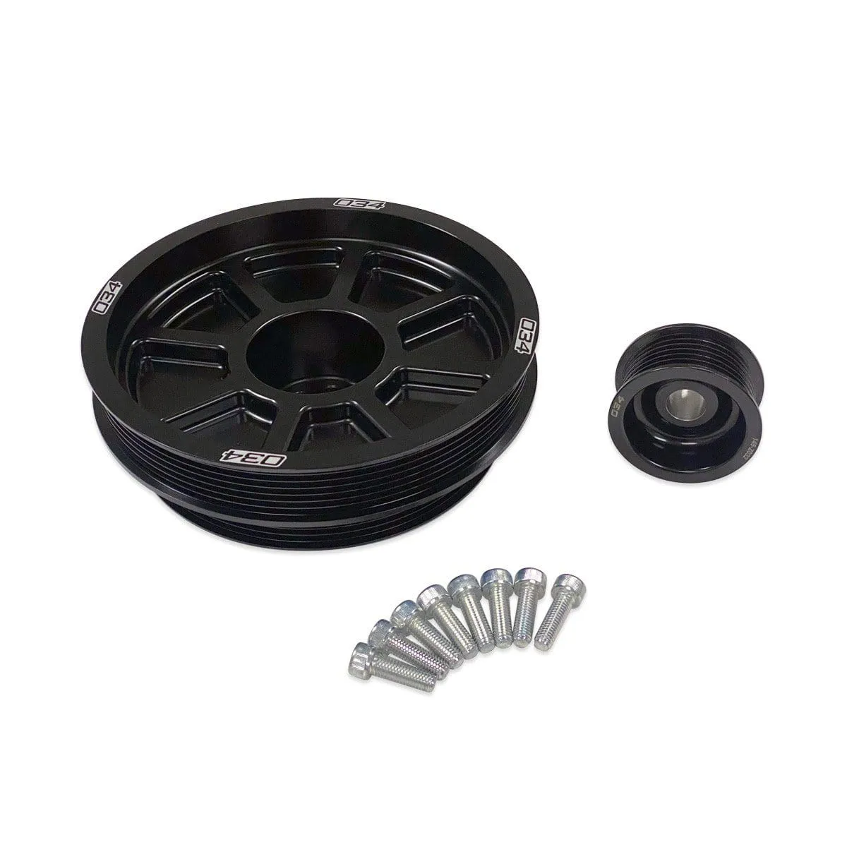 034 Motorsport Dual Pulley Hardware Kit (190mm) - Audi / B8 / S4 / S5 / Q5 / SQ5 / C7 / A6 / A7 / D4 / A8 / 3.0 TFSI