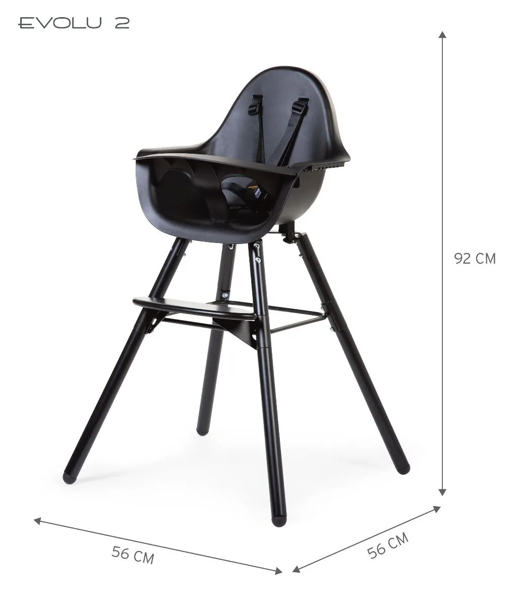 [1 yr local warranty] Childhome Evolu 2 High Chair - Black