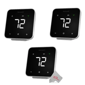 3x Honeywell Home D6 Pro Wi-Fi Controller Programmable Thermostat Compatible with Most Major Brands and Models