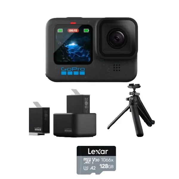 Action camera GoPro HERO 12, black (Outdoor battery life gift box)