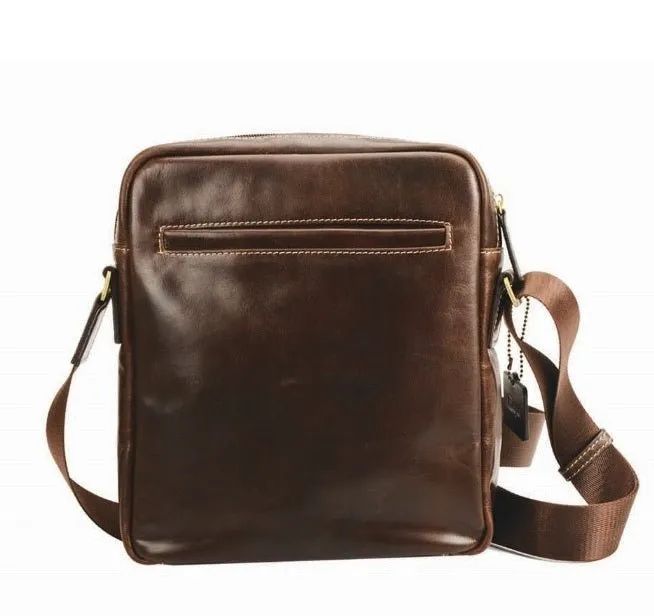 Adpel Lucca Leather Messenger Bag | Brown