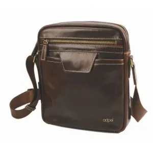 Adpel Lucca Leather Messenger Bag | Brown