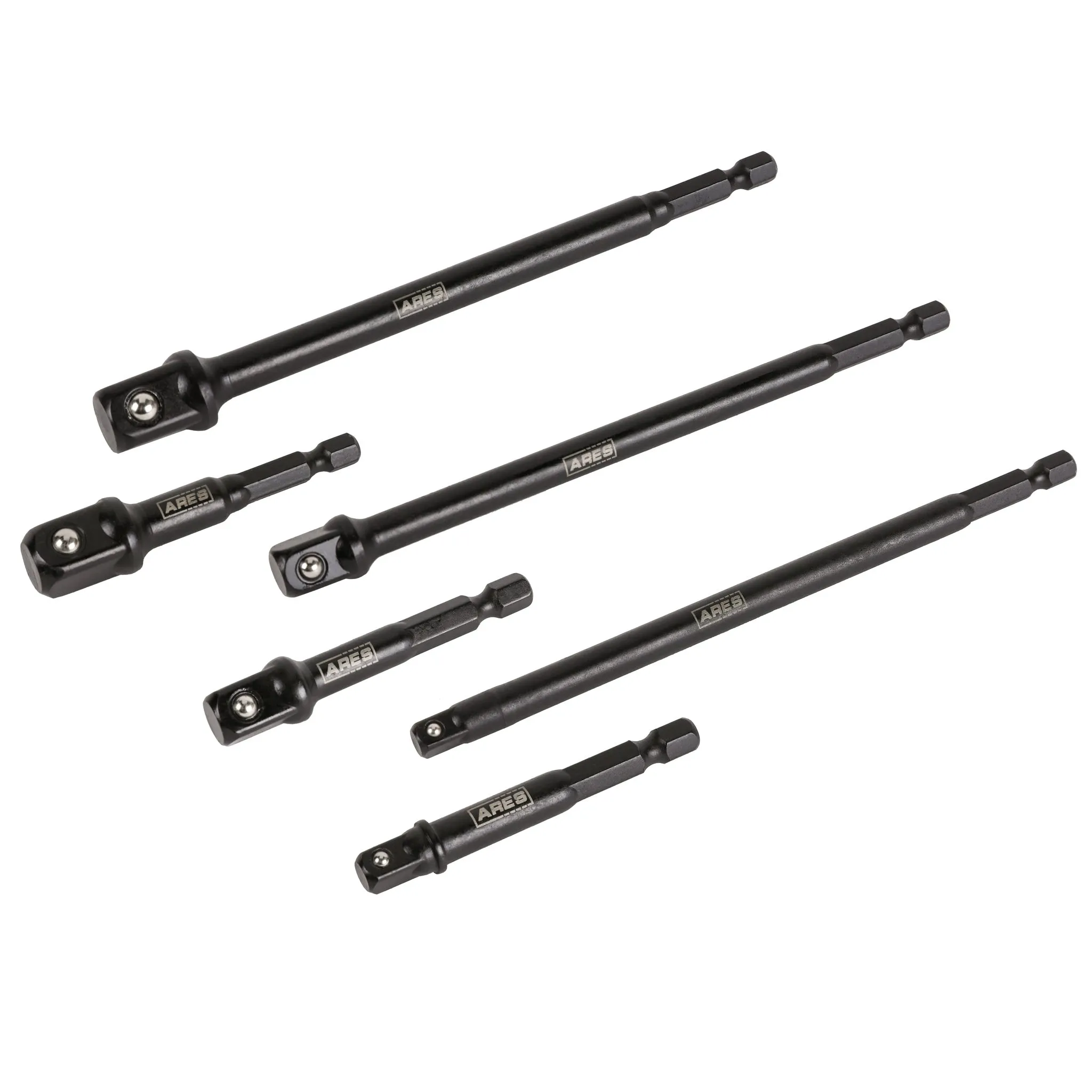 ARES 70382 - 6-Piece 3-Inch and 6-Inch Impact Grade Socket Adapter Set