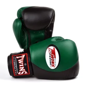 BGVL8 Twins Dark Green-Black 2-Tone Boxing Gloves