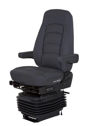 Bostrom Wide Ride Serta® High Back Seat in Black Ultra-Leather with Heat, Driver Swivel & Dual Arms