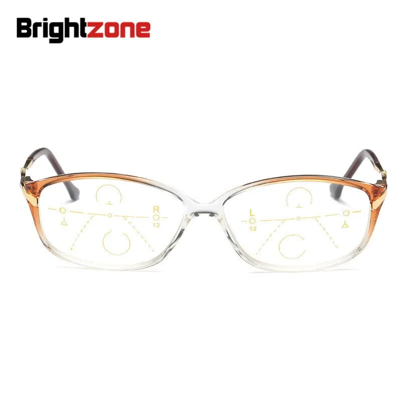 Brightzone Unisex Full Rim Square Tr 90 Titanium Reading Glasses 6689