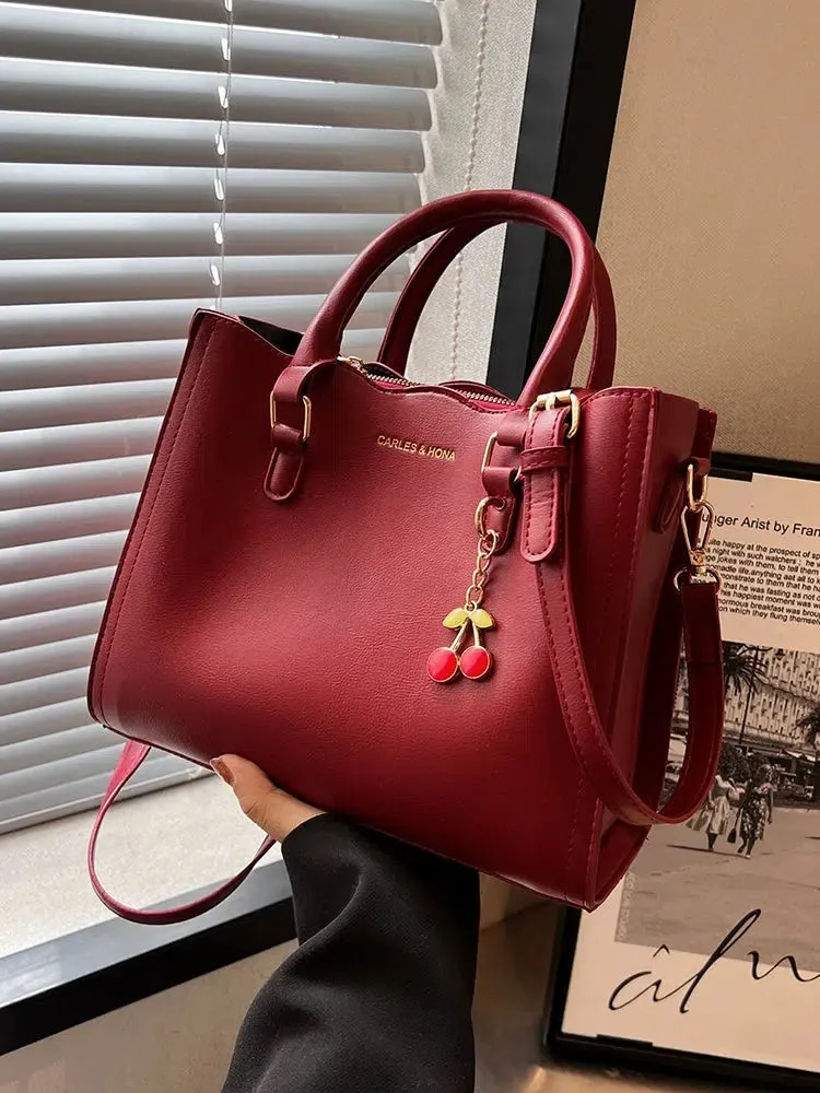 Cherry Pendant Stylish Handbag