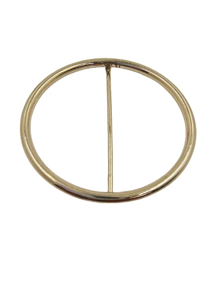 Classy Round Gold Alloy Adjustable Buckle