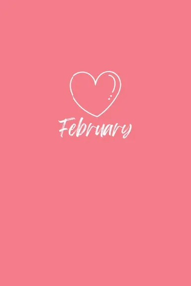 February Daily Planner-Minimalist Light Pink