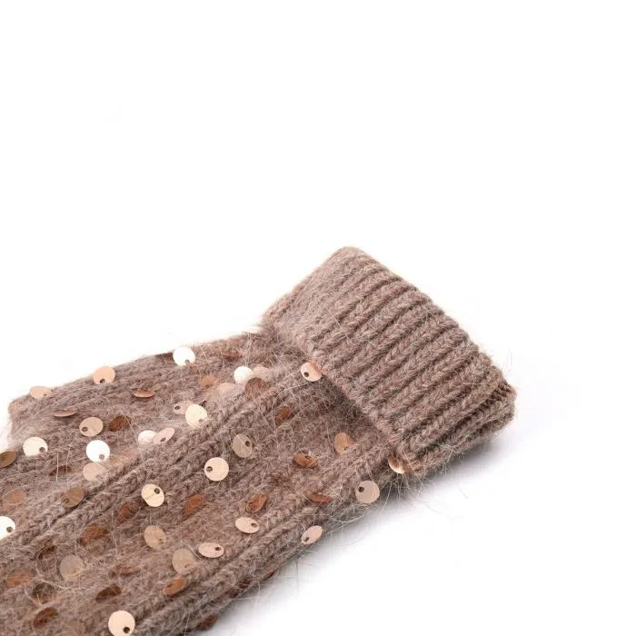 Fingerless Gloves  - Brown