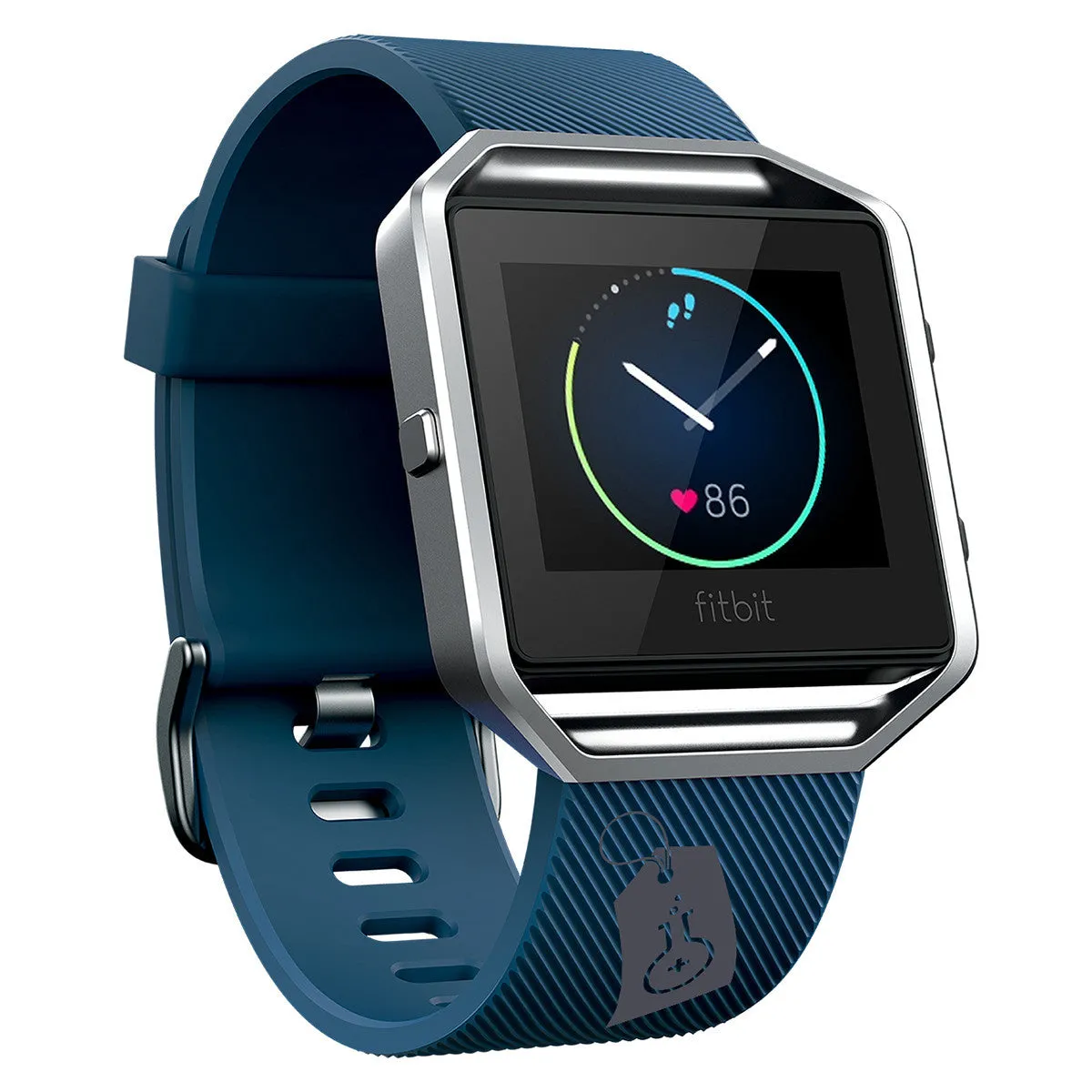 Fitbit Blue-Silver Blaze Smart Fitness Watch (WITH LOGO)