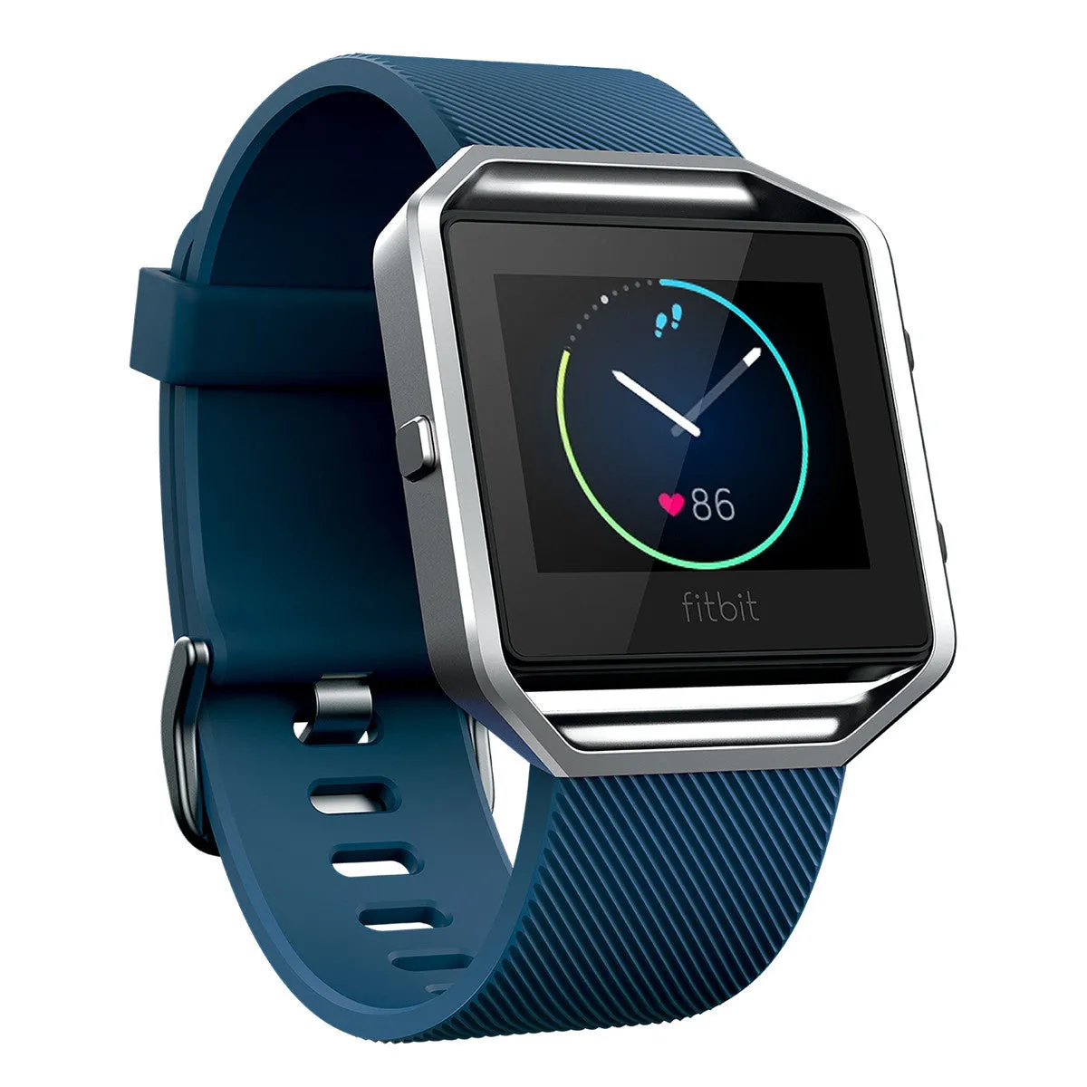 Fitbit Blue-Silver Blaze Smart Fitness Watch (WITH LOGO)