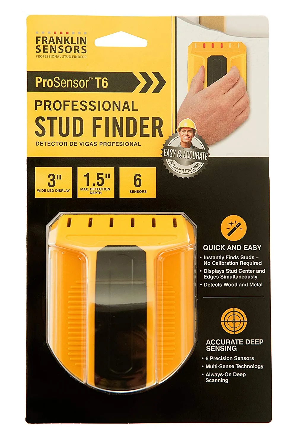 FRANKLIN SENSORS FST602 Prosensor, T6 Stud Finder