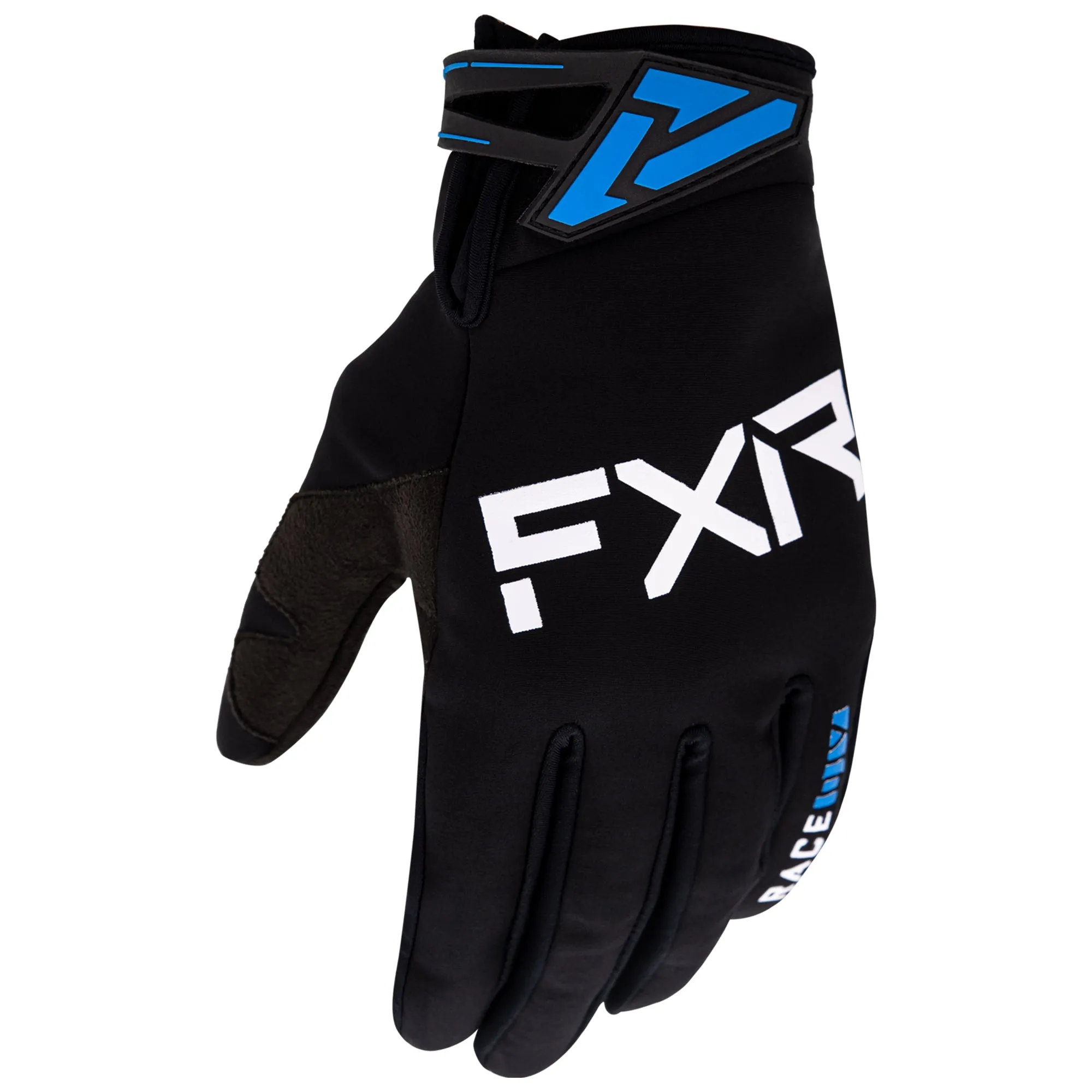 FXR  Black Blue Cold Cross Race Lite Glove Durable Windproof Touch Screen