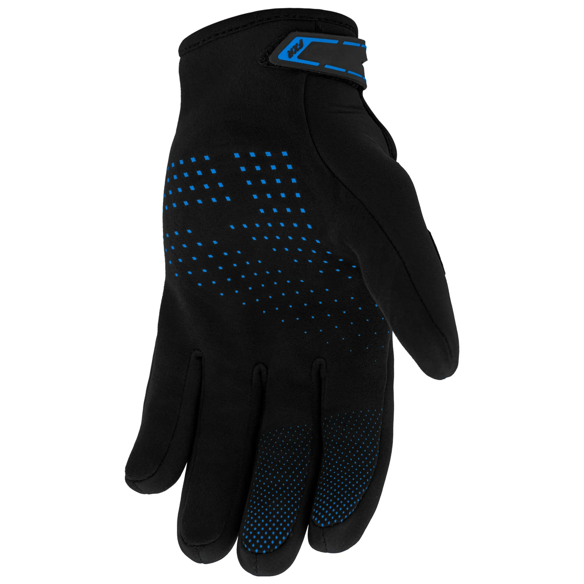 FXR  Black Blue Cold Cross Race Lite Glove Durable Windproof Touch Screen