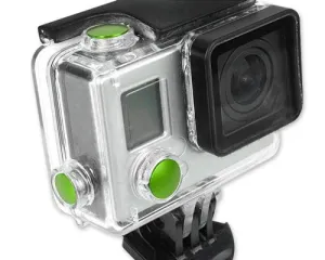 GoPro Aluminum Button Set for Hero 3  Camera Housing - Green