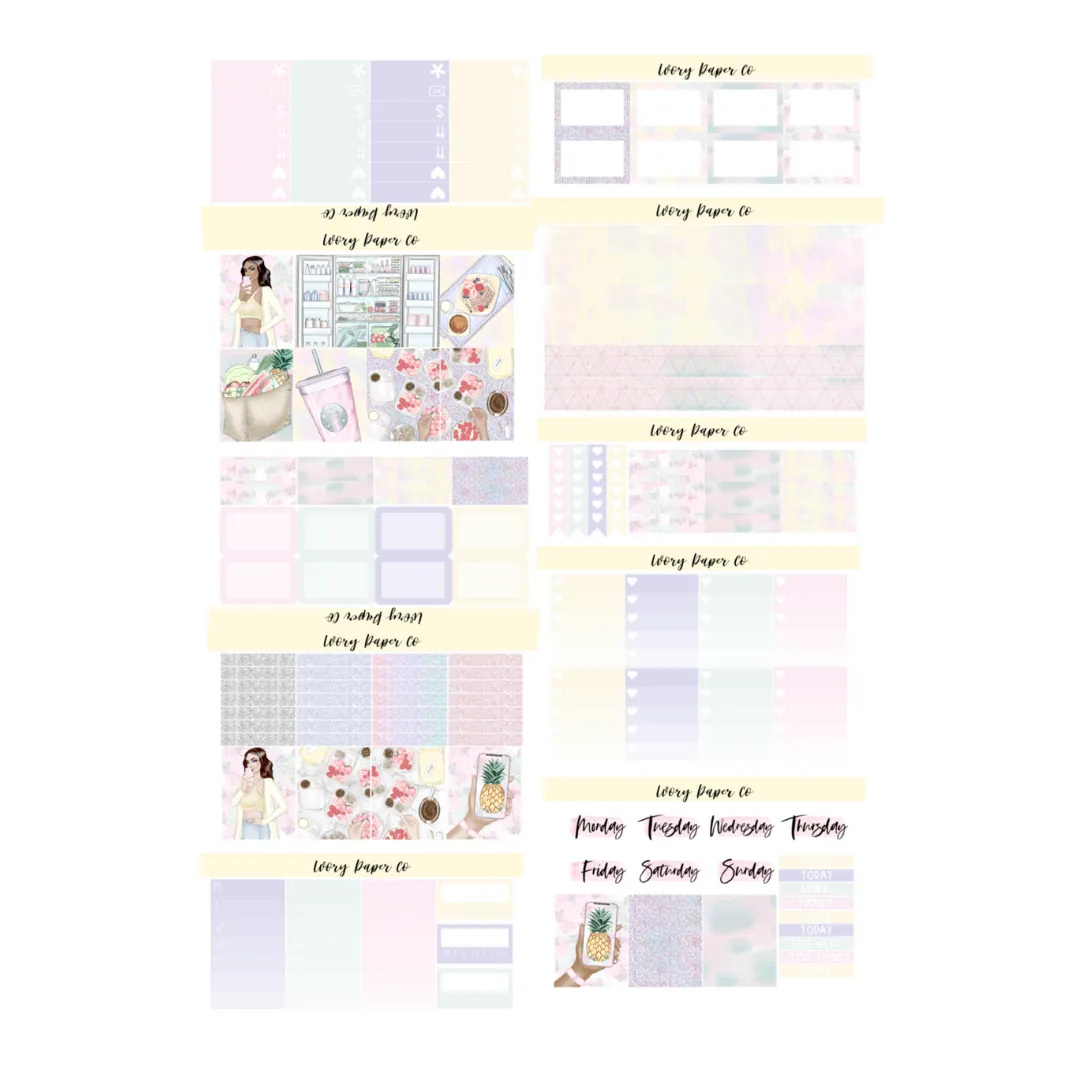 Healthy Living | Deluxe Kit (Glossy Planner Stickers)