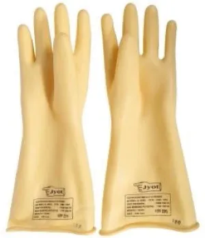 Jyot Rubber Insulating Seamless Gloves 33kV (EGJYO33)