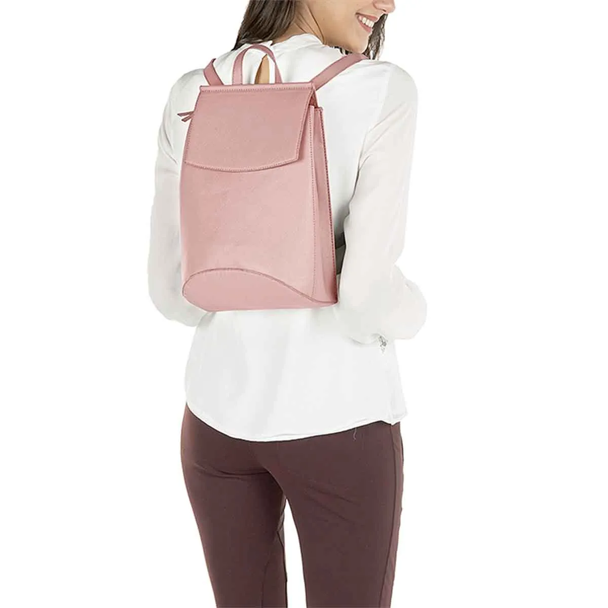 Mona B - Convertible Backpack for Offices Schools and Colleges with Stylish Design for Women (Lavender)