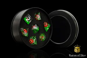 Mushroom Sharp Edge RPG Dice Set - 7 Pieces