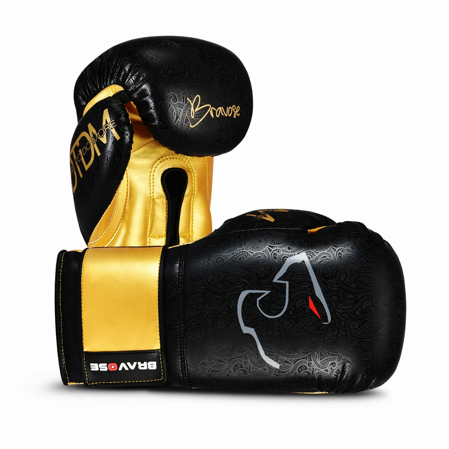 Nemesis Black and Gold Boxing Gloves