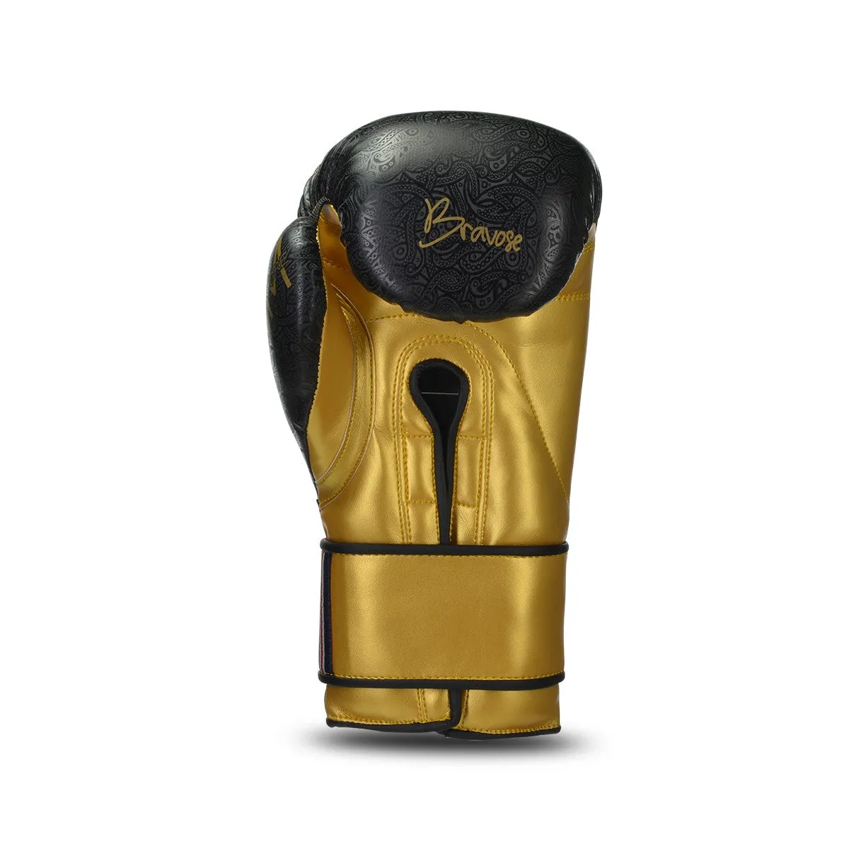 Nemesis Black and Gold Boxing Gloves