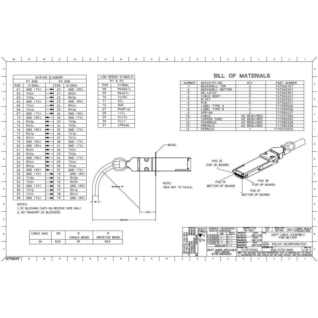 NetApp NO_FRU_Mellanox_MFS1S00-H020E_20m - 20m Data Cable with Plug QSFP56/QSFP56 | NO_FRU_Mellanox_MFS1S00-H020E_