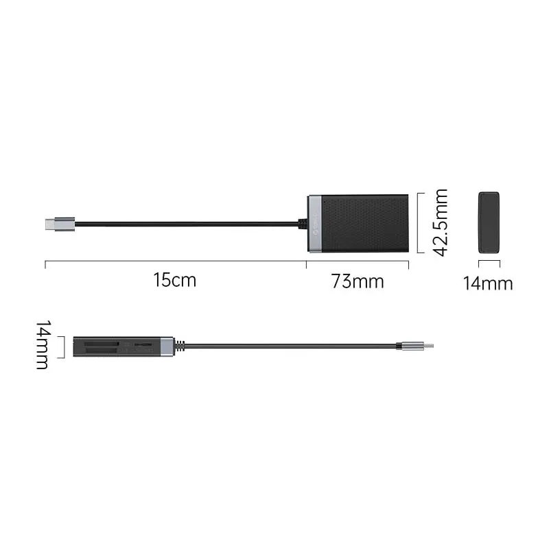 Orico Multi Card Reader Type-C | Tf/Sd/Cf/Ms Ports