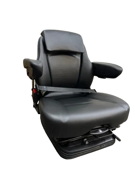 Sears 5545 Series Air Suspension Equipment Seat in Black Vinyl w/Belt, OPS & 12V Compressor