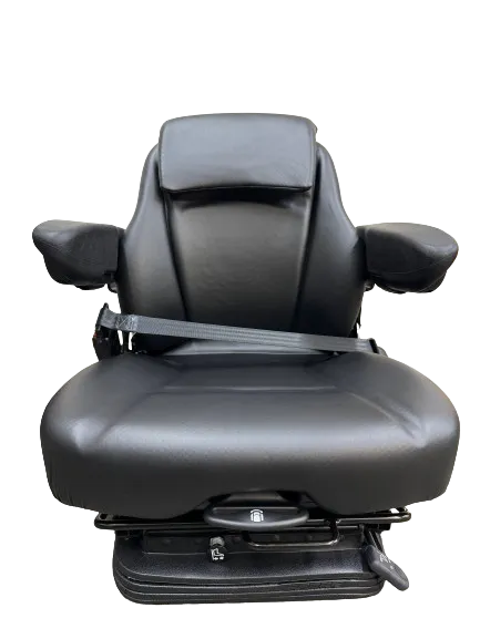 Sears 5545 Series Air Suspension Equipment Seat in Black Vinyl w/Belt, OPS & 12V Compressor