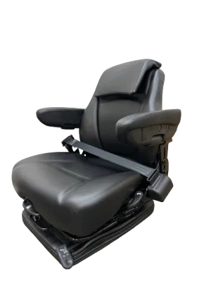 Sears 5545 Series Air Suspension Equipment Seat in Black Vinyl w/Belt, OPS & 12V Compressor