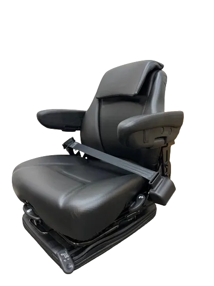 Sears 5545 Series Air Suspension Equipment Seat in Black Vinyl w/Belt, OPS & 12V Compressor