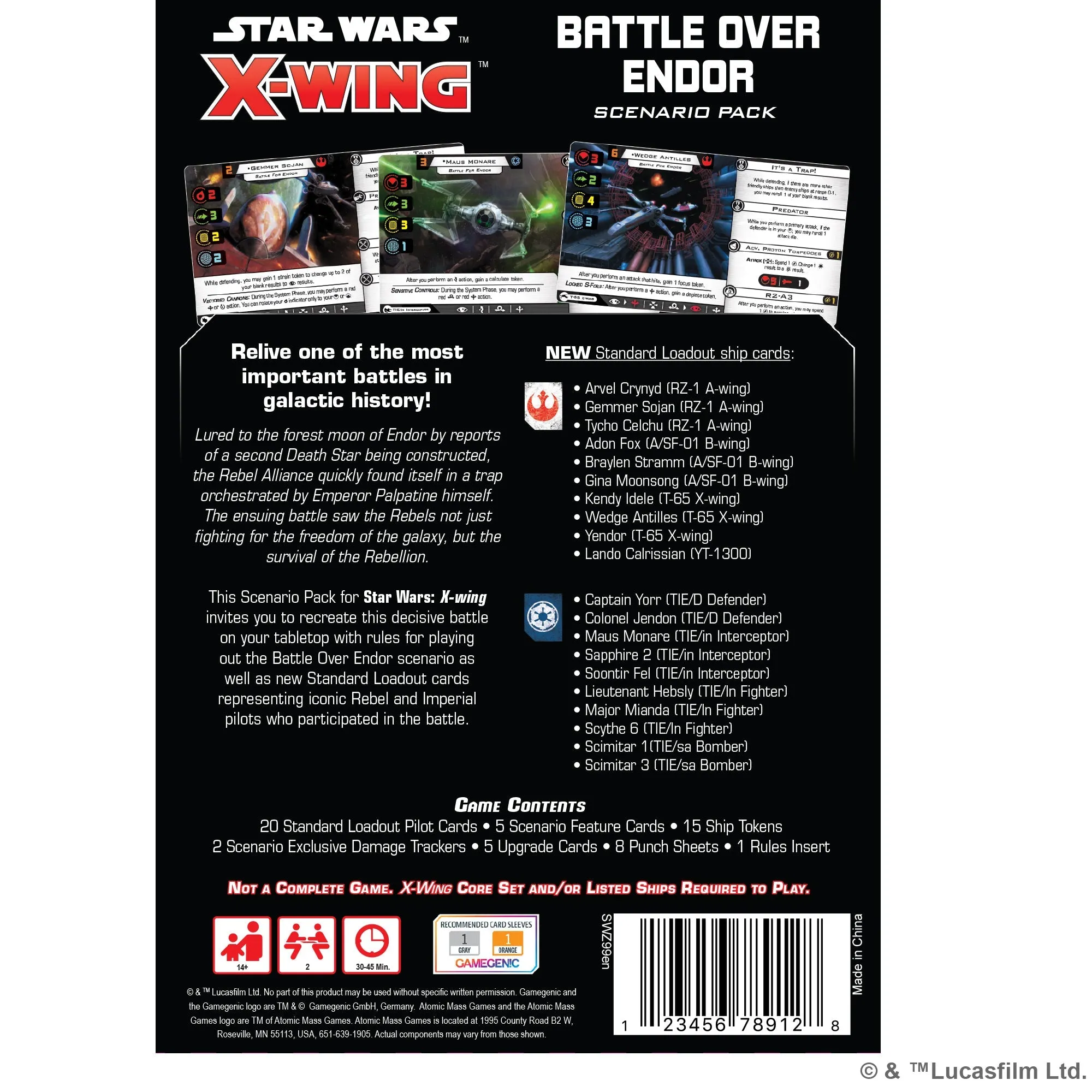 Star Wars X-Wing (Second Edition): Battle Over Endor Scenario Pack