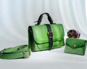 Stylish Green Handbag Set