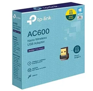 TP-LINK (ARCHER T2U Nano) AC600 (433 150) Wireless Dual Band USB Adapter, Advanced Security