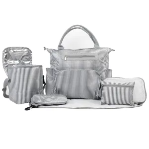 Value Set Diaper Bag - Grey stripe design