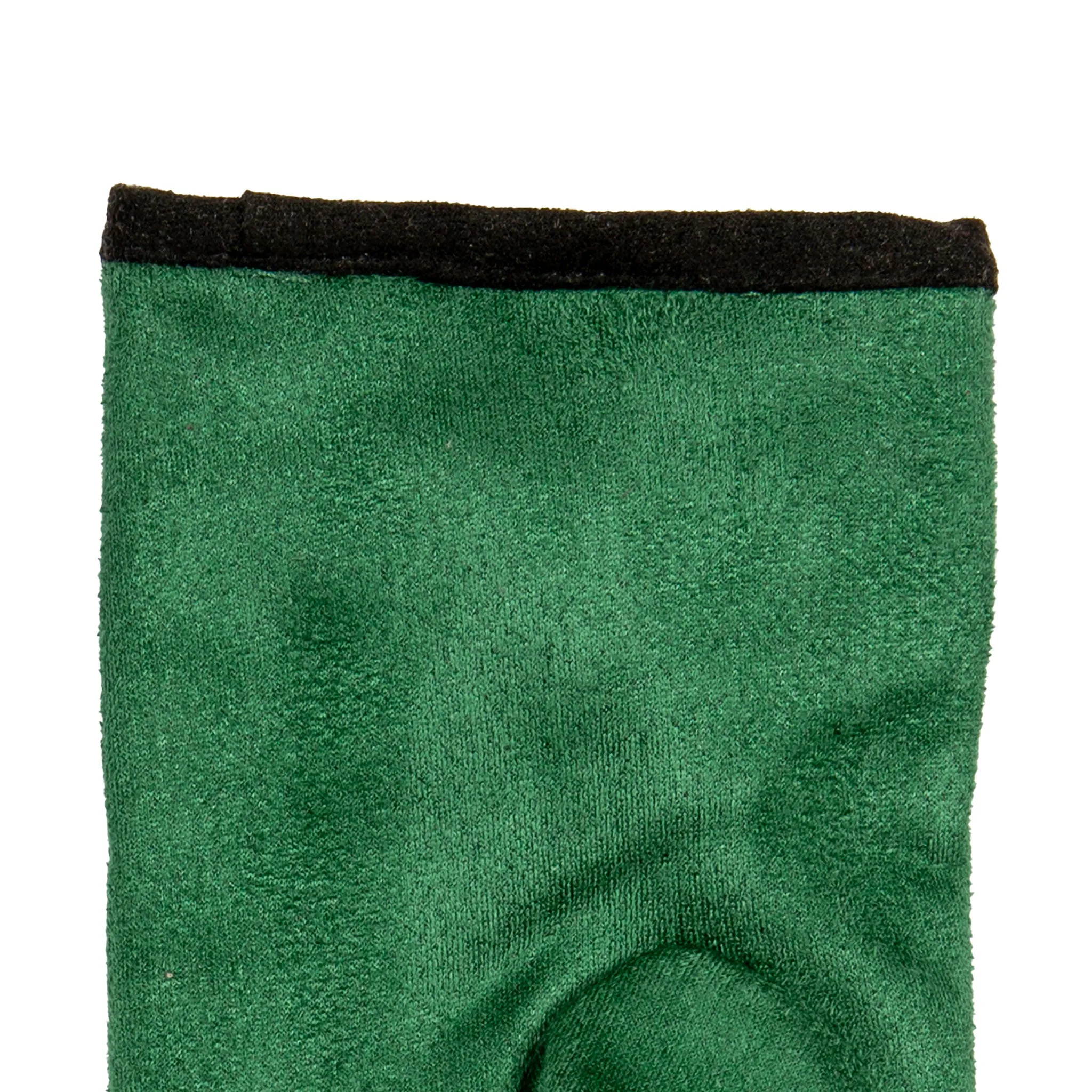 Women’s Velour-Lined Faux Suede Gloves with Trim and Bow