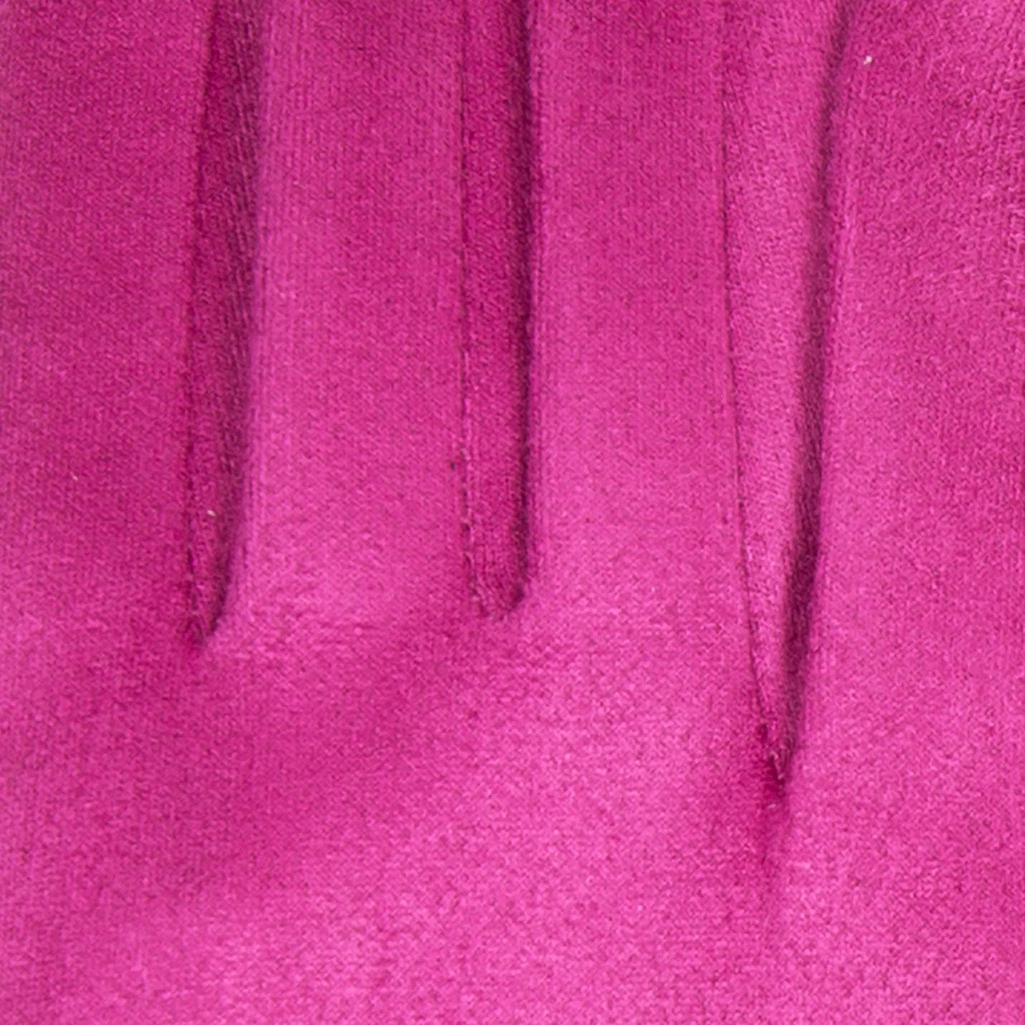 Women’s Velour-Lined Faux Suede Gloves with Trim and Bow