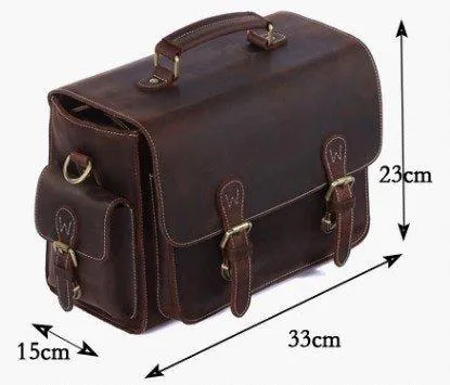 Woosir Leather Camera Bag Vintage Stylish SLR DSLR Lens