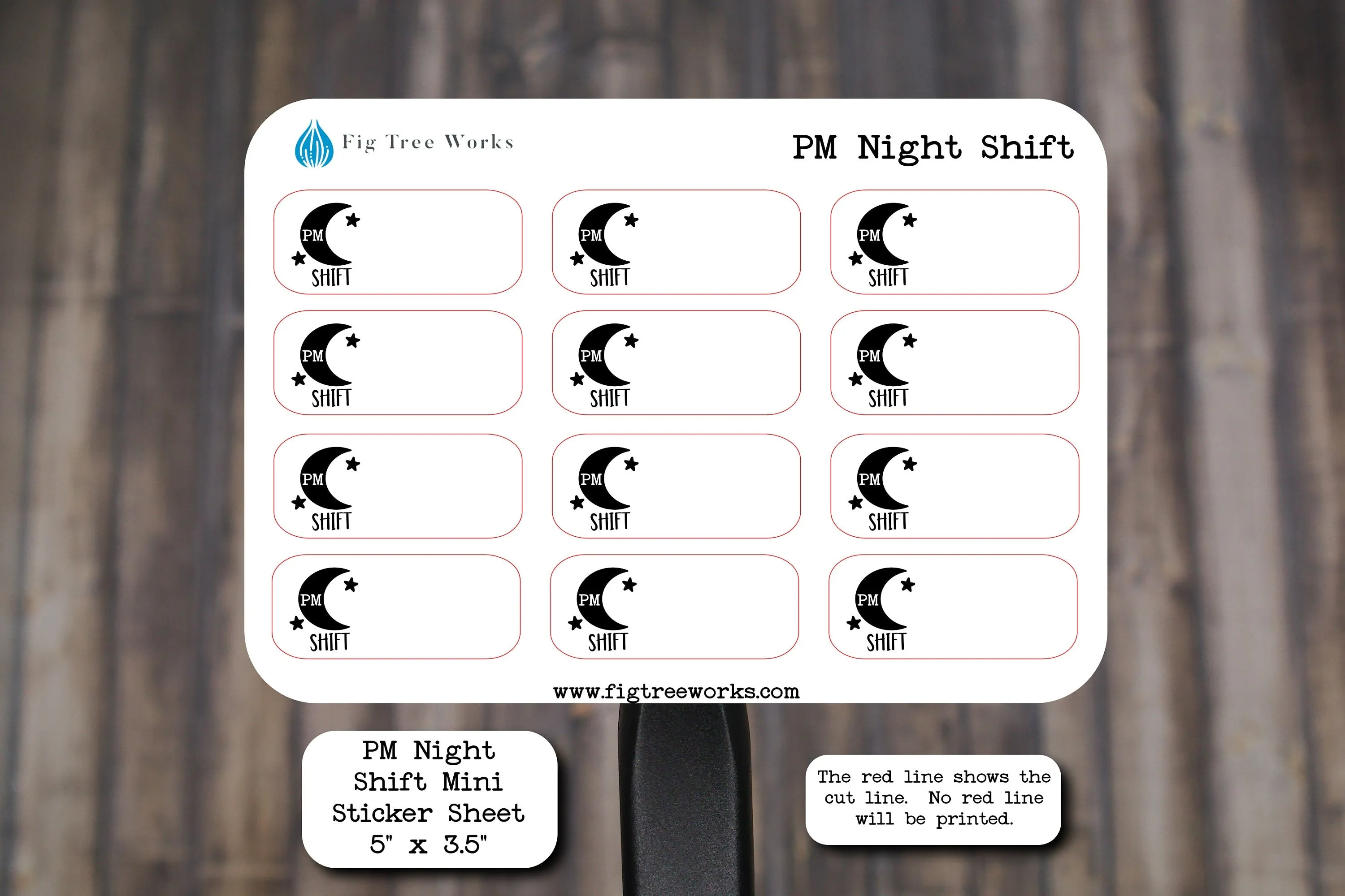 Work Schedule Mini Sticker Sheet | Night Shift Stickers for Planners, Journals and Notebooks  | Kiss Cut, Matte Finish